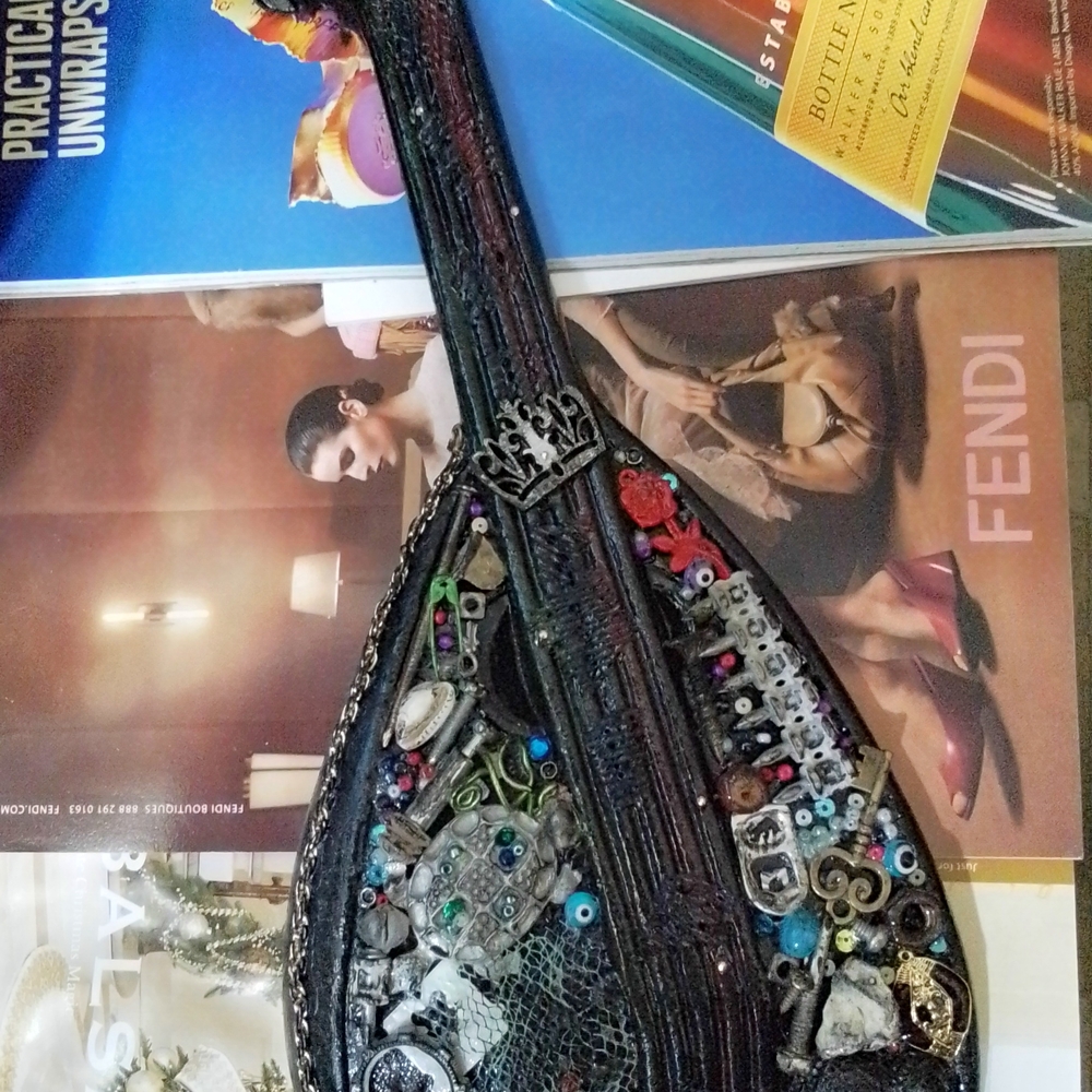 Altered Art mandolin..wall art..hanging decor